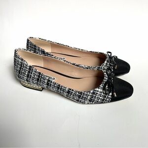Karl Lagerfeld Paris Nantes 2 Knit Boucle Flats Size 7